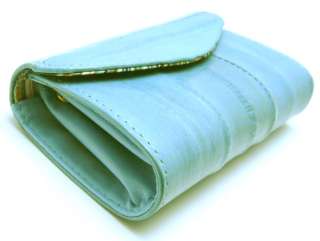 Genuine Eel skin Leather Small Coin Purse Case BLUE  