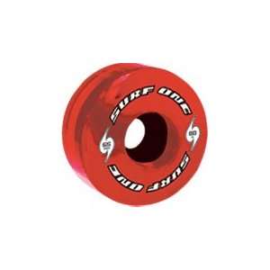  Surf One Red Tide 80a 65mm Clear Red Skateboard Wheels 
