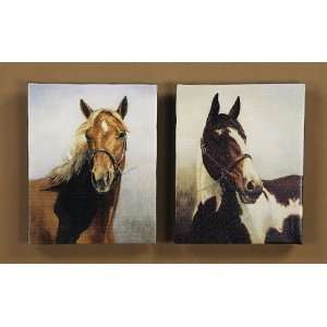  Canvas Horse Print Set   Set of 2