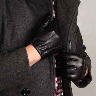 Herren Leder Handschuhe Motorrad Autofahrer Polizei Winterhandschuhe 