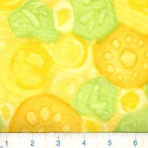  45 Wide Jelly Flowers Slice Yellow Fabric By The Yard 