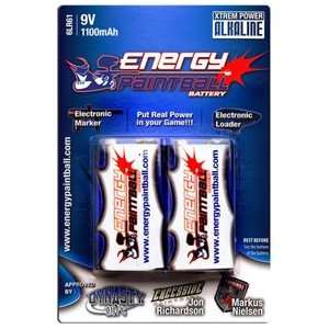  Energy Paintball 9V Alkaline Paintball Battery   2 Pack 