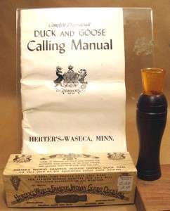 Herters herters C 139 Indian Glodo type duck call; box& caling 