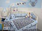 SoHo Modern Blue Camouflage Baby Crib Nursery Bedding Set 13 pcs 