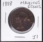 1888 mauritius 5 cents world coins 