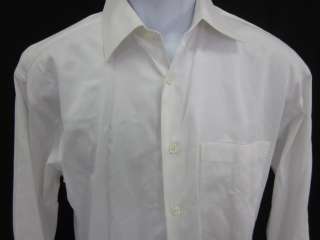 IKE BEHAR Mens White Collared Button Up Shirt Sz 16 35  