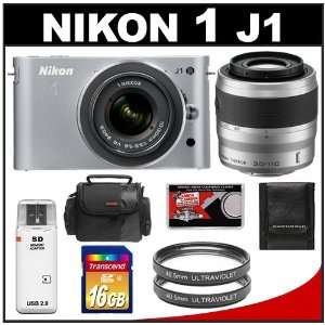Nikon 1 J1 10.1 MP Digital Camera Body with 10 30mm & 30 110mm VR Lens 
