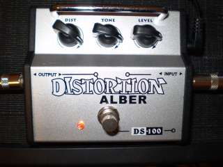 ALBER EFFECTS DS 100 MINI STOMP DISTORTION TRUE BYPASS POWERFUL NICE 