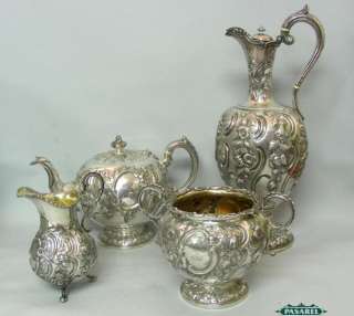 Victorian Scottish Silver Tea Set Marshall & Sons 1849  