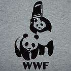 WWF PANDA BEAR wrestling shirt Retro Funny Cool t shirt 2XL grey