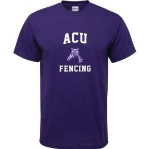 Abilene Christian Wildcats Purple Youth Fencing Arch T Shirt  