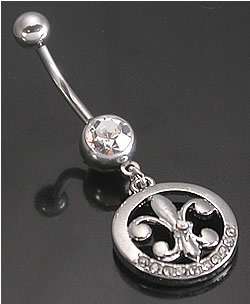 14g 12g 10g New Orleans Saints Belly Button Jewelry  