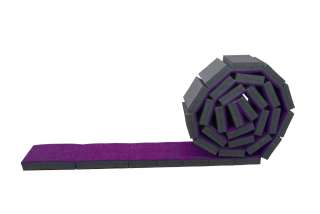 Tiffin Rollable Training Balance Beam 8  x 1x3/8 Carpet (Purple 