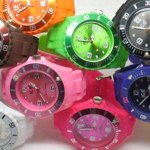 HOT FASHION Unisex Jelly Candy Dial Quartz Wrist Silicone Watch bangle 