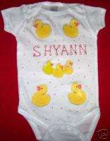 PERSONALIZED ONESIE   RUBBER DUCKY  