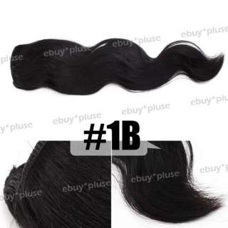 features material 100 % human hair weft no clips on it quality premium 