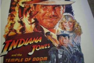 INDIANA JONES TEMPLE OF DOOM MOVIE POSTER 1 Sided ORIGINAL ROLLED 