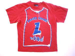 AND 1~Basketball T Shirt~Boys Size 8~Red~EUC  