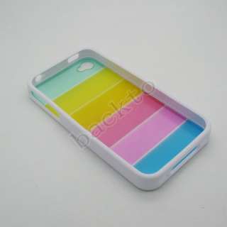 Fashion Rainbow Hard Back Cover Case Protector For Apple iPhone 4 4S 