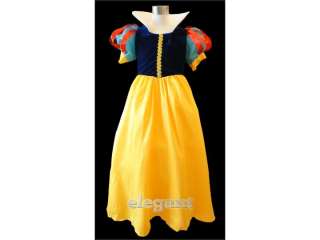 Disney Snow White Princess Costume Girl Gown Birthday Party Dress Size 