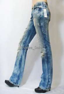NWT DIESEL Womens Vintage Destroy Jeans Italy Denim Soozy 8B3 24 