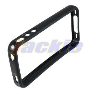 Black Hard Silicone TPU Rubber Bumper Frame Case For Apple iPhone 4G 