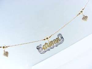 PERSONALIZED DANGLE CHARM ANKLET ANKLE NAME BRACELET H  