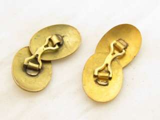   ANTIQUE OLD GOLD PLATED FILLED MONOGRAM AHM INITIALS CUFF LINKS
