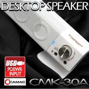 SOUNDBAR SPEAKER LAPTOP DESKTOP iPHONE USB White CMK30A  