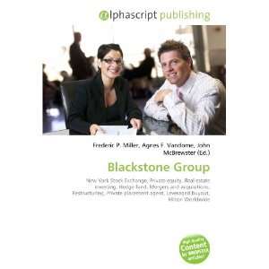 Blackstone Group: New York Stock Exchange, Private equity, Real estate 