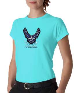 Air force USA Logo Symbol Ladies Tee Shirt  