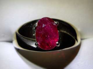 MENS 2.27CT UNHEATED/UNTREATED NATURAL RUBY 14KT RING  