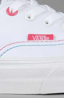 Vans The Authentic Sneaker in White Blue Jewel and Pink  Karmaloop 
