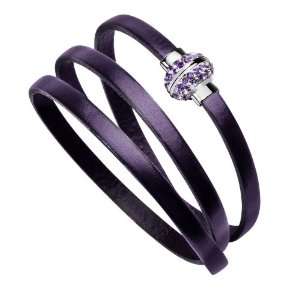 Glamour World Damen Armband Massai violettes Lederband mit 