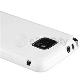 New White Jelly TPU Rubber Gel Skin Case Cover For Samsung Galaxy S 2 