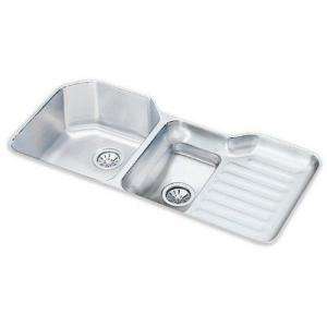   41 1/2 in. x 20 1/2 in. x 9.5 in. 0 Hole Double Bowl Kitchen Sink