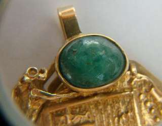 Atocha Emerald & Gold Pendant ~ 2 Shipwreck Treasure Hunters Kilbride 