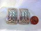 Signed Barse Sterling Turquiose Clip on Earrings  