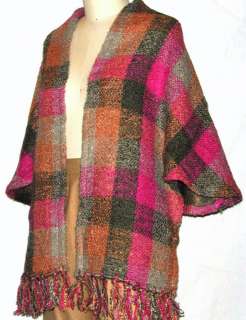 Donegal Design NWT Wool Mohair Pocket Cape Wrap Shawl  