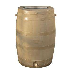 50 Gal. Rain Barrel With Brass Spigot, Oak 55100009005400 at The Home 