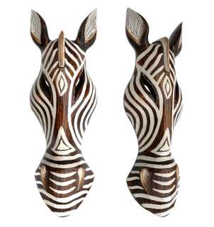 NEU Große ZEBRA Maske Holz Tier Giraffe Afrika Maske04  