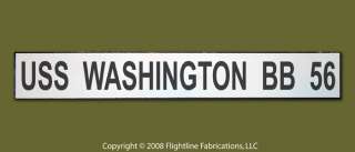 USS WASHINGTON BB 56 US Navy WWII Battleship Wood Sign  