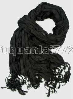 mens black VOGUE FANCY DESIGN Cotton silk scarf  