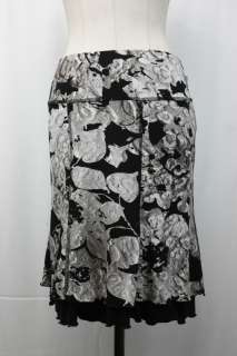 Joseph Ribkoff Black Beige Floral Print Skirt Size 8 10 New NWT UK 10 