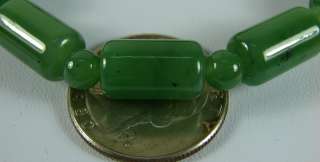 Certified Natural Green Chinese Hetian Nephrite Jade Elastic Bangle 