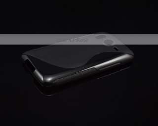 Black Soft Gel Skin S Line TPU Case Cover for HTC Desire HD A9191 
