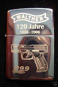 ZIPPO WALTHER P99 PISTOL GUN 120 YEARS GERMAN NEW MIB  