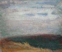 Antique European oil painting impressionism landscape  