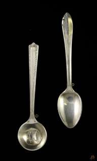 Sterling Silver Vintage Miniature Salt Spoon Pins  