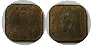 elf Malaya 1 Cent 1941 I World War II  